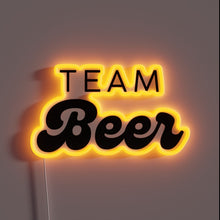 Load image into Gallery viewer, Team Beer - Vibrant RGB Neon Sign for Sports Enthusiasts