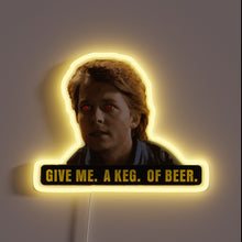 Load image into Gallery viewer, Illuminate your space with this glow-in-the-dark Teen Wolf neon sign