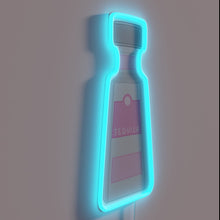 Load image into Gallery viewer, Vibrant neon tequila bottle illuminated wall decoration for bar enthusiasts.