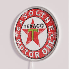 Load image into Gallery viewer, Retro Texaco Tea Company Sign with Distressed Scratched Neon Finish