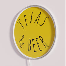Load image into Gallery viewer, Texas and Beer themed multicolor neon bar decor sign