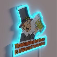 Load image into Gallery viewer, Colorful humorous Pilgrim beer celebration decoration with neon lettering.