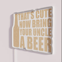 Load image into Gallery viewer, RGB Neon Sign, Humorous Beer Gift Idea for Funny Uncle