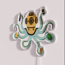 Load image into Gallery viewer, Neon Octopus Bar Sign for Beer Lovers and Home Decor Enthusiasts