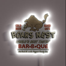 Load image into Gallery viewer, Vibrant LED lit boar silhouette with customizable RGB color options