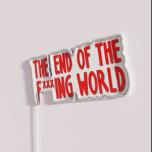 Load image into Gallery viewer, Neon End of the World Sign with Colored Alphabet Lettering