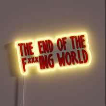 Load image into Gallery viewer, Apocalyptic neon glow of doomsday impending, vibrant RGB warning light