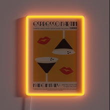 Load image into Gallery viewer, Vibrant LED bar sign illuminates love for espresso martinis nightlife.