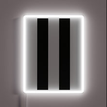 Load image into Gallery viewer, Neon sign commemorating the iconic D-Day invasion stripes in color.