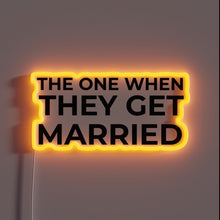 Load image into Gallery viewer, Iconic Neon Sign for Newlyweds: Black Lit Wedding Celebration Symbol