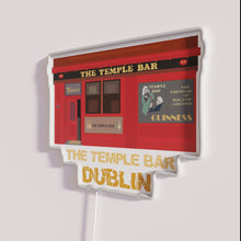 Load image into Gallery viewer, Vibrant LED Temple Bar Irish Pub Sign in Colorful RGB Lighting