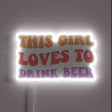 Load image into Gallery viewer, Vibrant RGB Lighting Perfectly Captures Her Love of Craft Beer Passion.