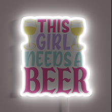 Load image into Gallery viewer, Fun and quirky neon sign for any beer lover's space.