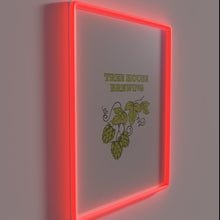 Load image into Gallery viewer, Neon lighted sign featuring a colorful brew house graphic design