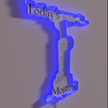 Load image into Gallery viewer, Quirky Neon Sign Displaying Daily Soup Menu in Bright Colors