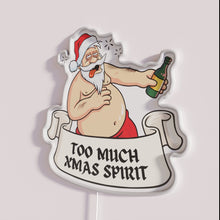 Load image into Gallery viewer, Colorful neon bar decor for holiday party excess humor theme.