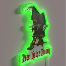 Load image into Gallery viewer, Neon sign featuring whimsical tree house design for nature enthusiasts.