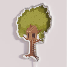 Load image into Gallery viewer, Colorful RGB neon sign decorates any space with treehouse vibes