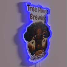 Load image into Gallery viewer, Neon Tree House Brewery Sign with Bright RGB Lighting Effects