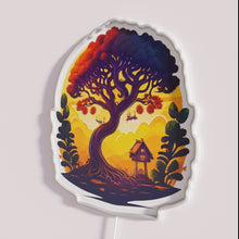 Load image into Gallery viewer, Neon Tree House Brewery Sign with RGB Color Changing Functionality