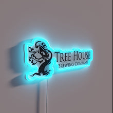Load image into Gallery viewer, Vibrant RGB neon tree house brewery logo wall decoration signage.