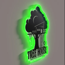 Load image into Gallery viewer, RGB Neon Sign with Treehouse Brewing Logo Design Illumination Concept