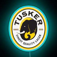Load image into Gallery viewer, Tusker Beer RGB neon sign lightblue