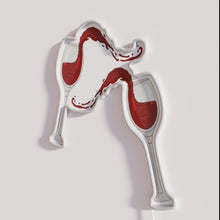 Load image into Gallery viewer, Vibrant Neon Bar Sign with Red Wine Glasses in Splash Design