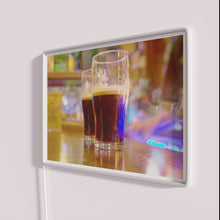 Load image into Gallery viewer, Vibrant neon bar decor featuring two beer glasses in style
