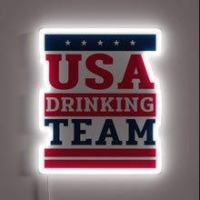 Load image into Gallery viewer, Vibrant USA Drinking Team LED Neon Sign with Colorful Accents