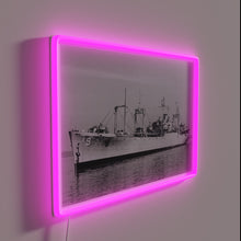 Load image into Gallery viewer, Vintage Navy Ship Decor USS Mazama AE-9 Store Sign Neon
