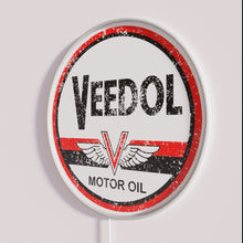 Load image into Gallery viewer, RGB Color-Changing Neon Sign with Customizable Veedol Oil Logo Design