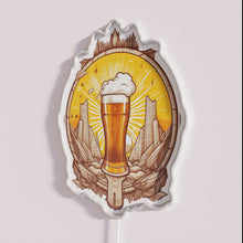 Load image into Gallery viewer, Retro Bar Decorations Vintage Beer Sign with Neon RGB Lighting
