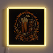Load image into Gallery viewer, Retro bar decor with vintage beer theme neon signage.