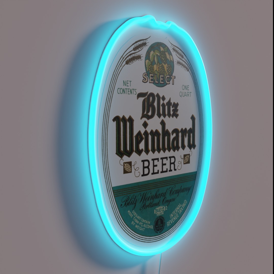 Vintage Blitz Weinhard Select Beer Portland Oregon Rgb Led Sign