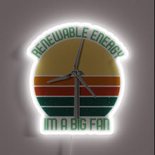 Load image into Gallery viewer, Earth-friendly renewable energy enthusiast gift in vibrant RGB neon display.