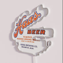Load image into Gallery viewer, Vintage Haas Beer Sign from Haas Brewing Company Haughton Michigan
