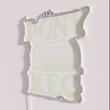 Load image into Gallery viewer, Retro style vintage pony keg bar pub neon decorative lighting.