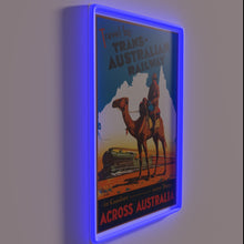 Load image into Gallery viewer, Vintage Australian travel poster recreated in bold RGB neon colors
