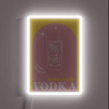 Load image into Gallery viewer, Neon lit bar sign featuring vibrant vodka lemonade design