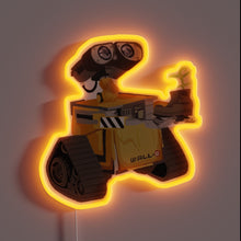 Load image into Gallery viewer, Wall-E holding plant boot neon sign.