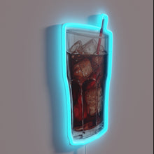 Load image into Gallery viewer, RGB Neon Coke Sign: Vibrant watercolor art meets retro soda charm.