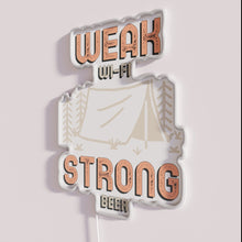 Load image into Gallery viewer, Modern bar decor with strong beer and WiFi theme neon