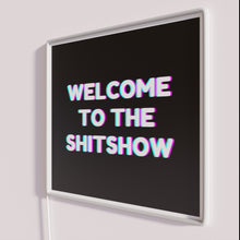 Load image into Gallery viewer, Eye-catching 'Welcome to the Shitshow' colorful neon bar pub decor