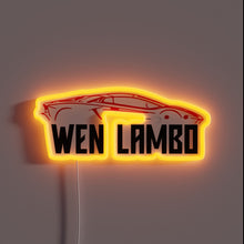 Load image into Gallery viewer, Customizable Wen Lambo RGB Neon Sign with Bright Colorful Accents