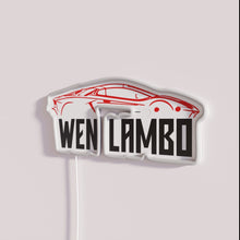 Load image into Gallery viewer, Vibrant RGB neon decoration featuring a stylized Lamborghini logo design