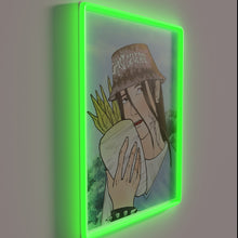 Load image into Gallery viewer, Wen Ning's bold logo with vibrant radish RGB neon glow