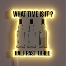 Load image into Gallery viewer, Time Telling Fun with this Retro-Style Half Past Three Sign