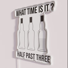Load image into Gallery viewer, Colorful Neon Half Past Three Time Display Wall Art Sign