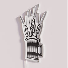 Load image into Gallery viewer, Colorful vibrant RGB neon beer sign for home decor enthusiasts